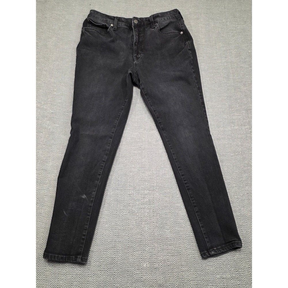 Time and Tru High Rise Curvy Skinny Jeans Womens 12 Black TT32100029005 Stretchโ